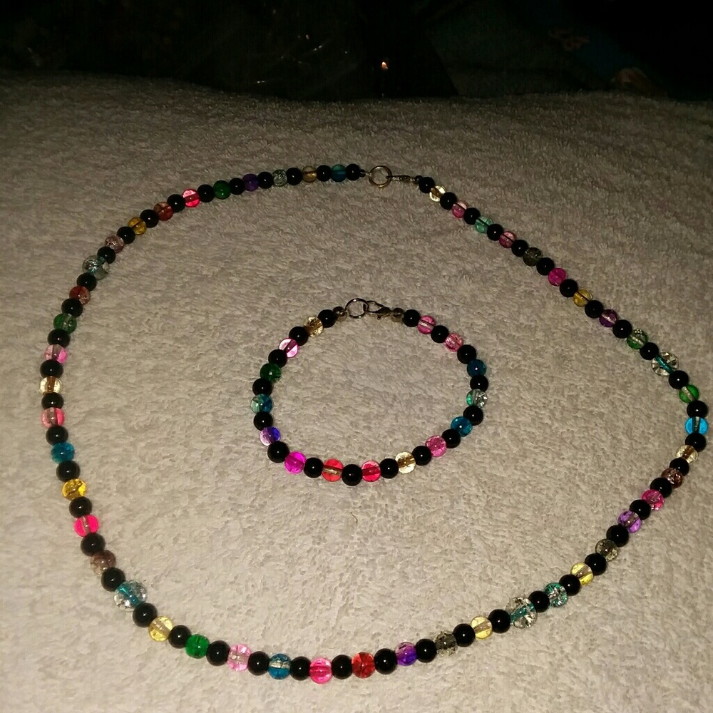 Glass jewelry set